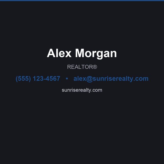 Agent end card example