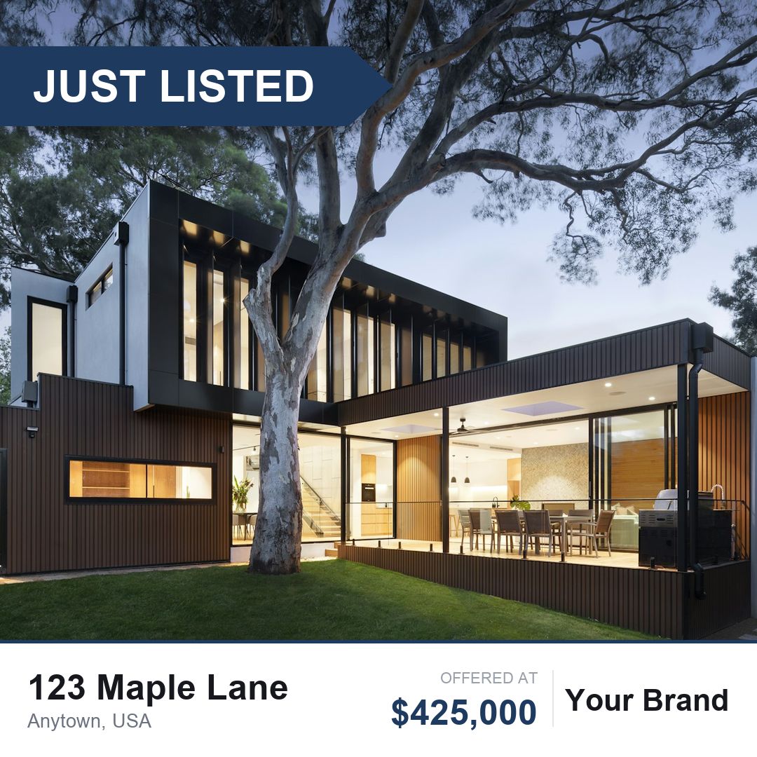 Just Listed Post Template — Square post (1:1)